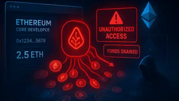 Ethereum core dev crypto wallet malicious ai extension
