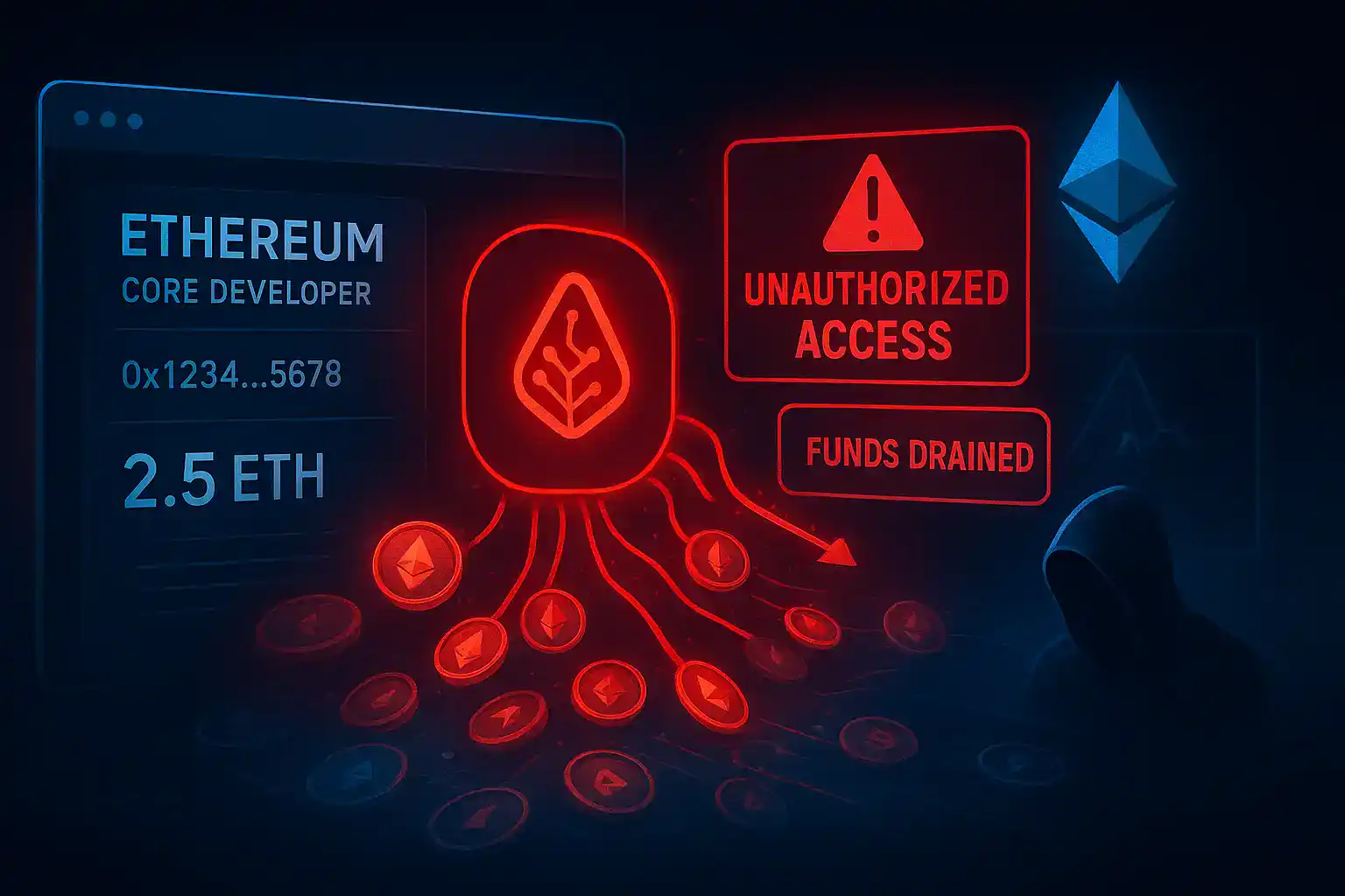 Ethereum core dev crypto wallet malicious ai extension