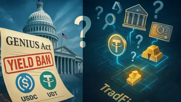 Genius act bans yield bearing stablecoins