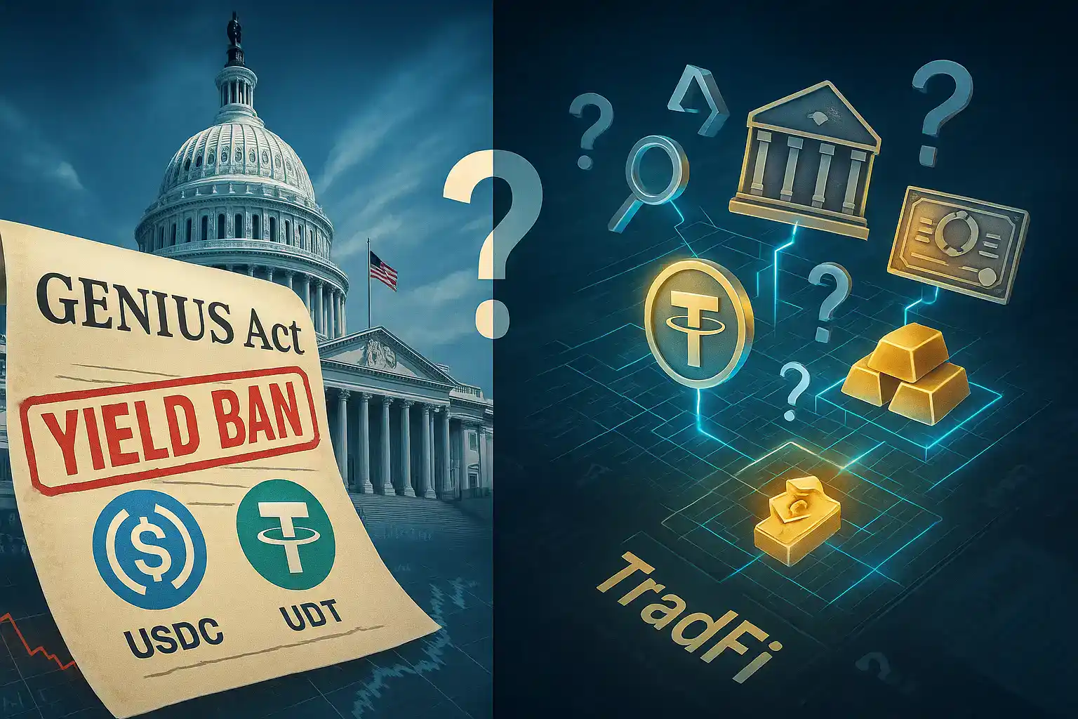 Genius act bans yield bearing stablecoins