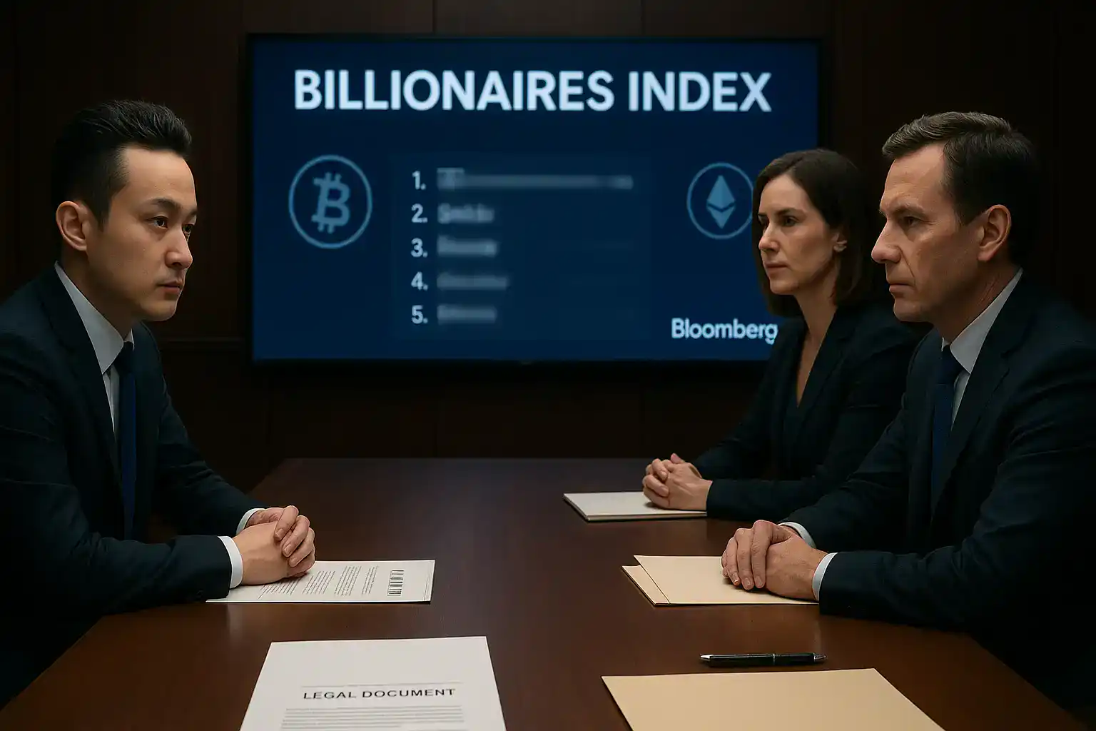Justin sun bloomberg dispute billionaire index