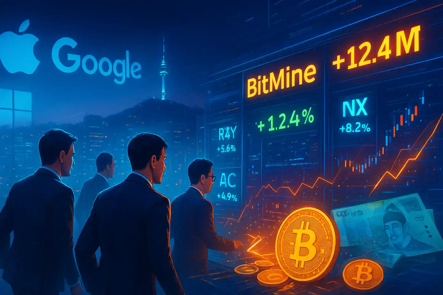 Bitmine south korea traders shift us tech stocks to crypto