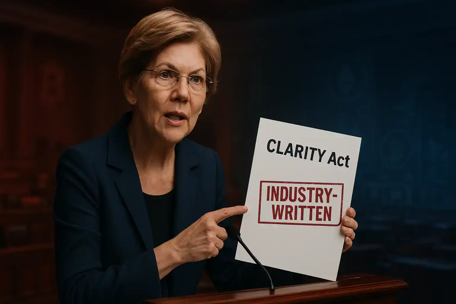 Sen Elizabeth warren pro crypto bill white house