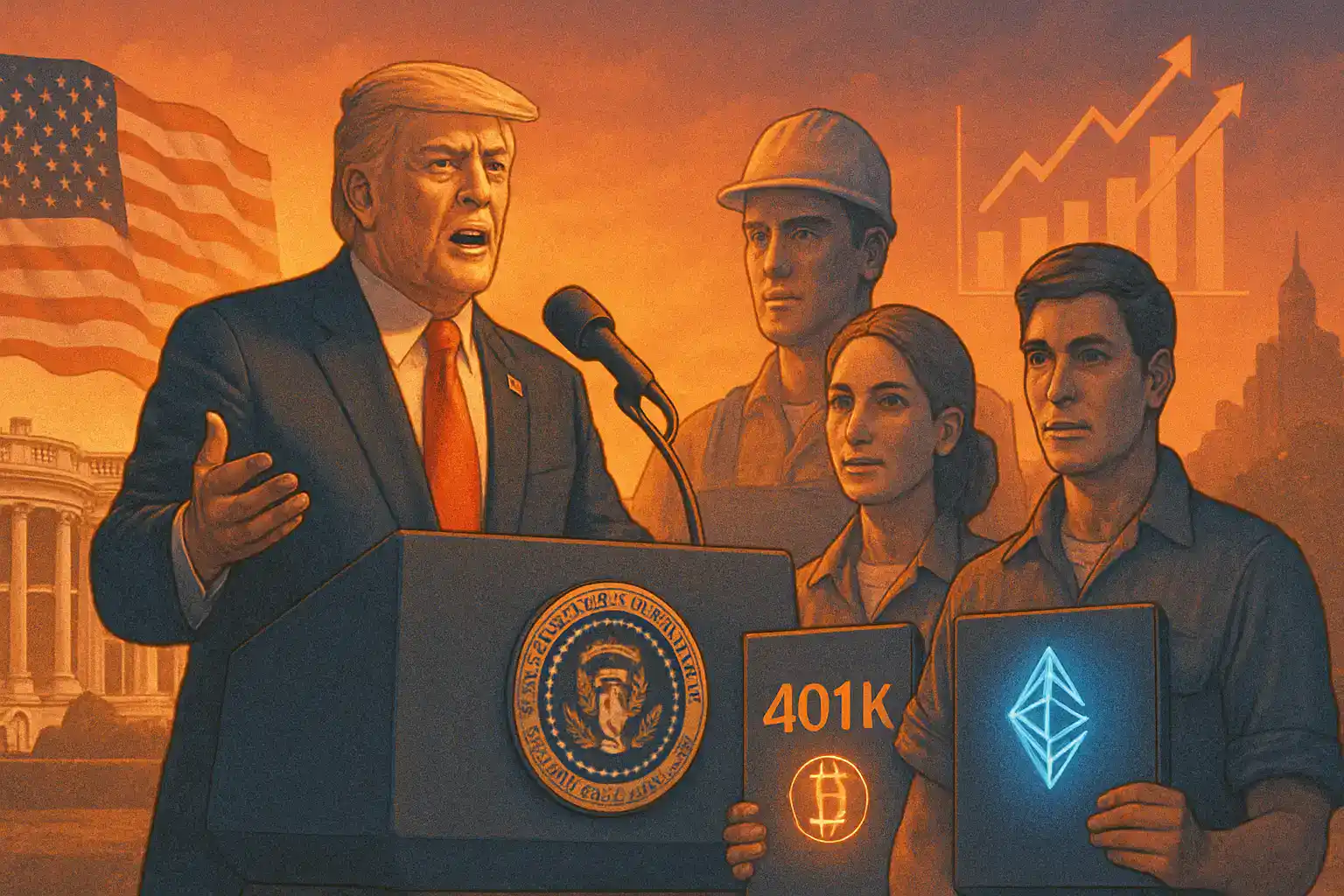 Donald trump crypto investment 401k