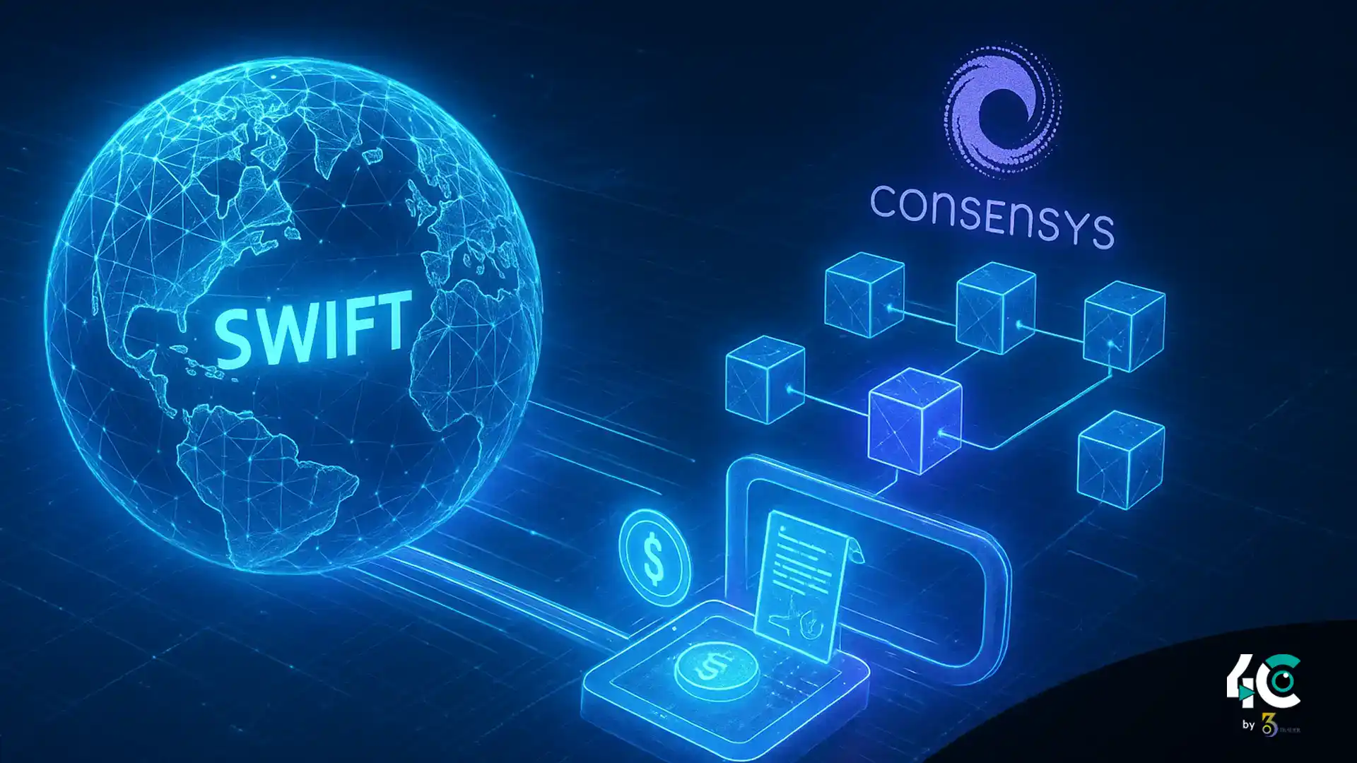 Swift partners consensys blockchain settlement system