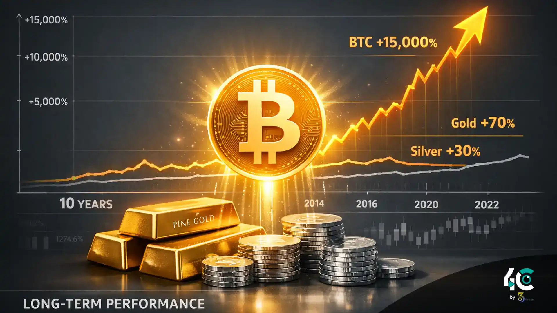 Bitcoinoutperformedgoldandsilveroverthelast10yearsanalyst 4c by 360trader Bitcoin outperformed gold and silver